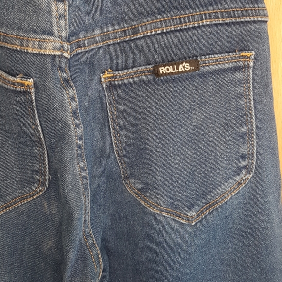 Mid to high rise stiff blue denim skinny. - Picture 5 of 5